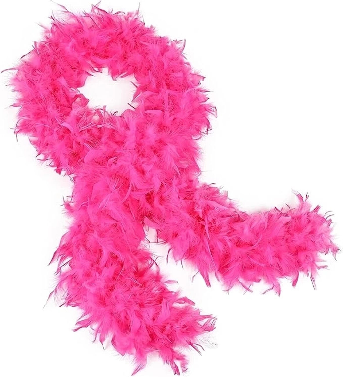 CEYLAN ADAM Fuşya Renk Kabarık Kalın Otriş Boa Tüy 6 Cm Genişlik 180-200 Cm Uzunluk