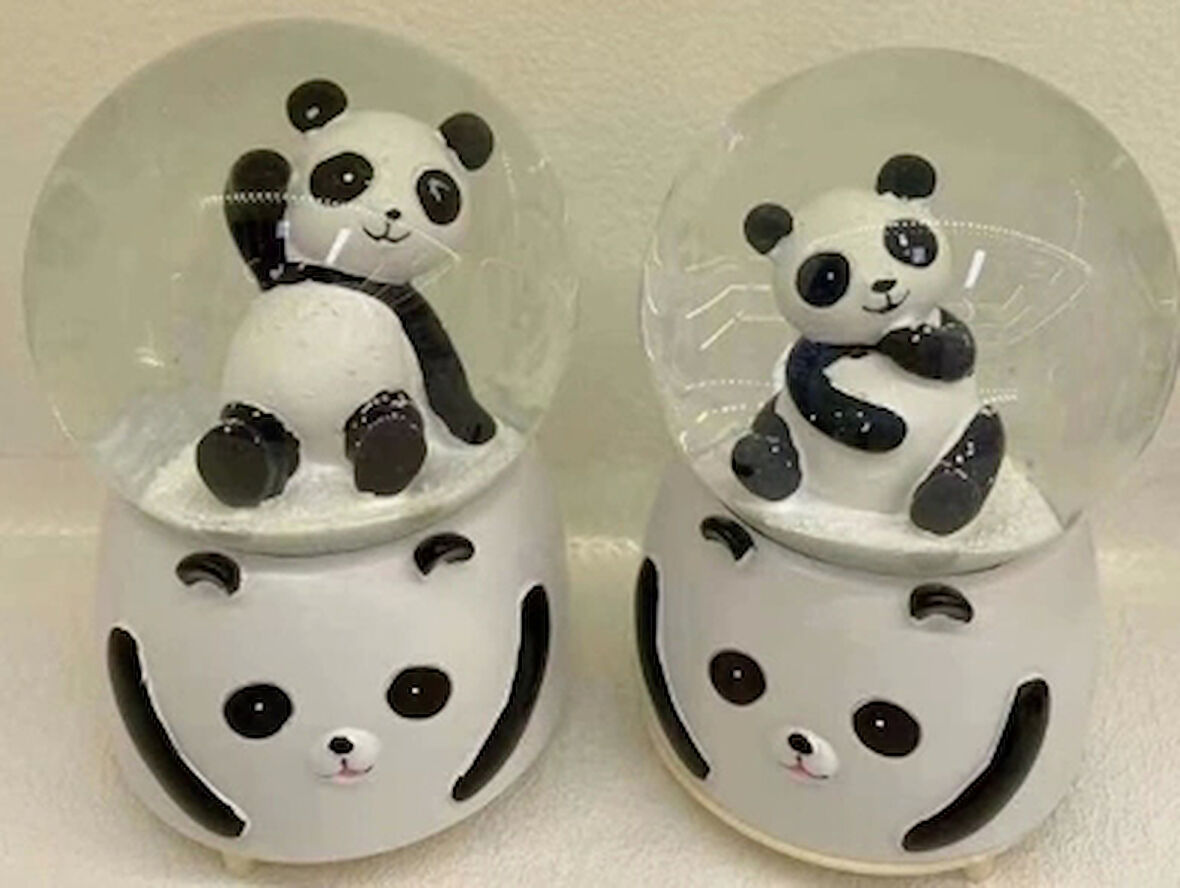 Siyah-beyaz Panda Kar Küresi Büyük Boy