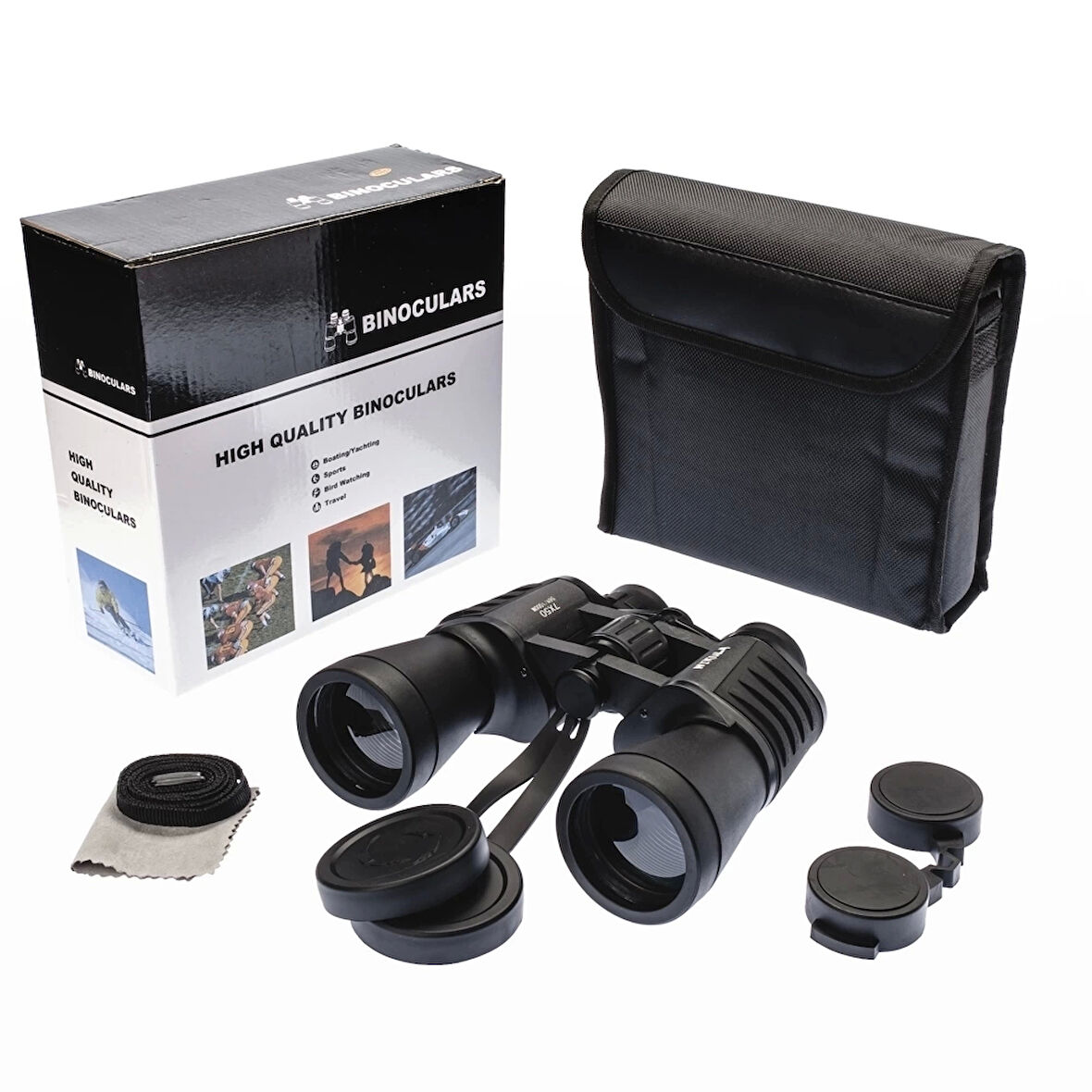 CEYLAN ADAM 7x50 – Geniş Ön Mercekli Profesyonel El Dürbünü – 1000m/56m – Siyah V2