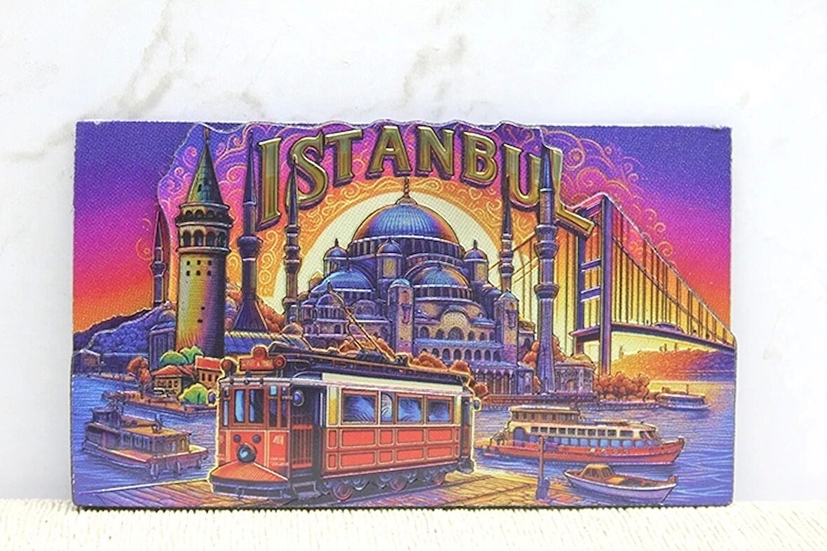 CEYLAN ADAM Ahşap İstanbul Temalı Magnet Alk4359