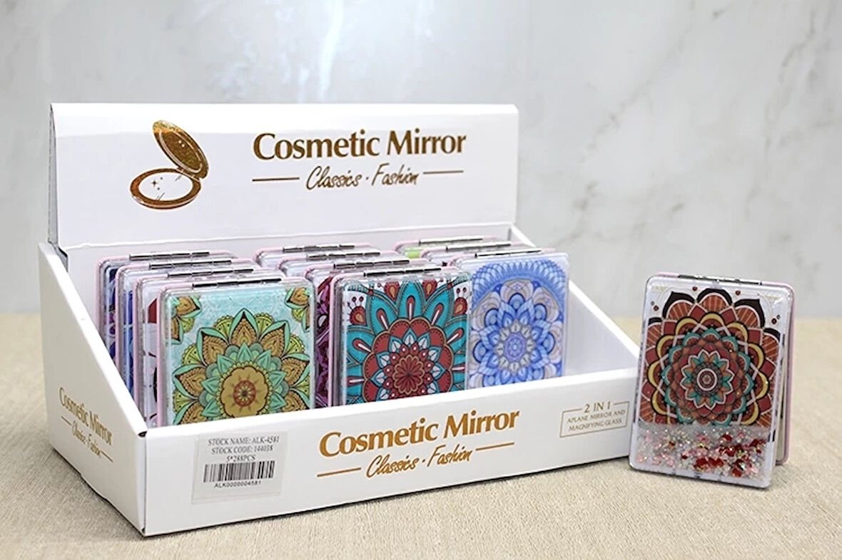 CEYLAN ADAM Mandala Desenli Hareketli Sulu El Aynası Alk4581