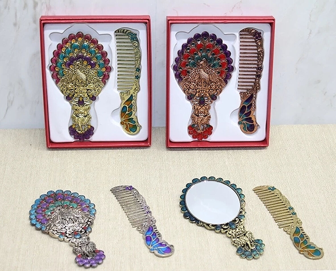 CEYLAN ADAM Tavuskuşu Ayna Ve Tarak Seti Küçük Boy Alk4990