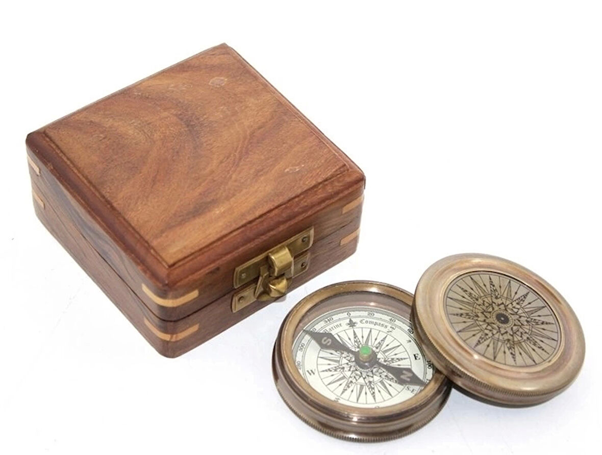 CEYLAN ADAM Ahşap Kutulu Pusula Ksk2127