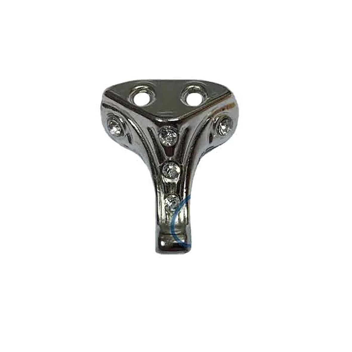 CEYLAN ADAM Moda Taşlı Ahşap Sandık Ayağı, Kutu Ayak 2,5 Cm - Nikel, 100 Adet