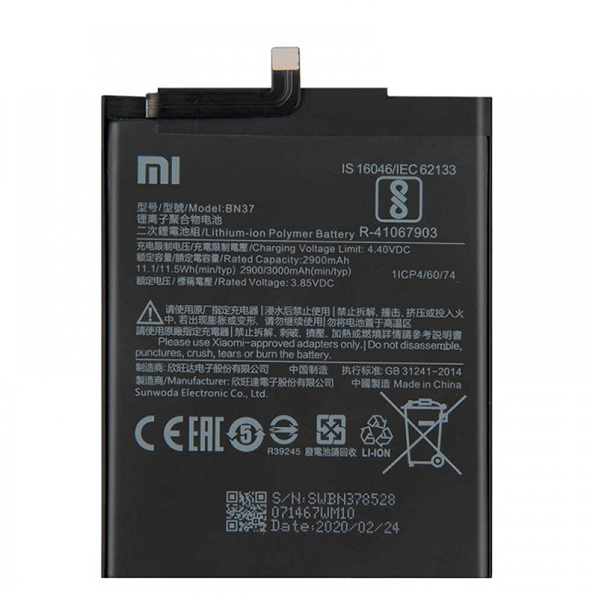 Xiaomi Redmi 6 BN37 Orijinal Batarya Pil