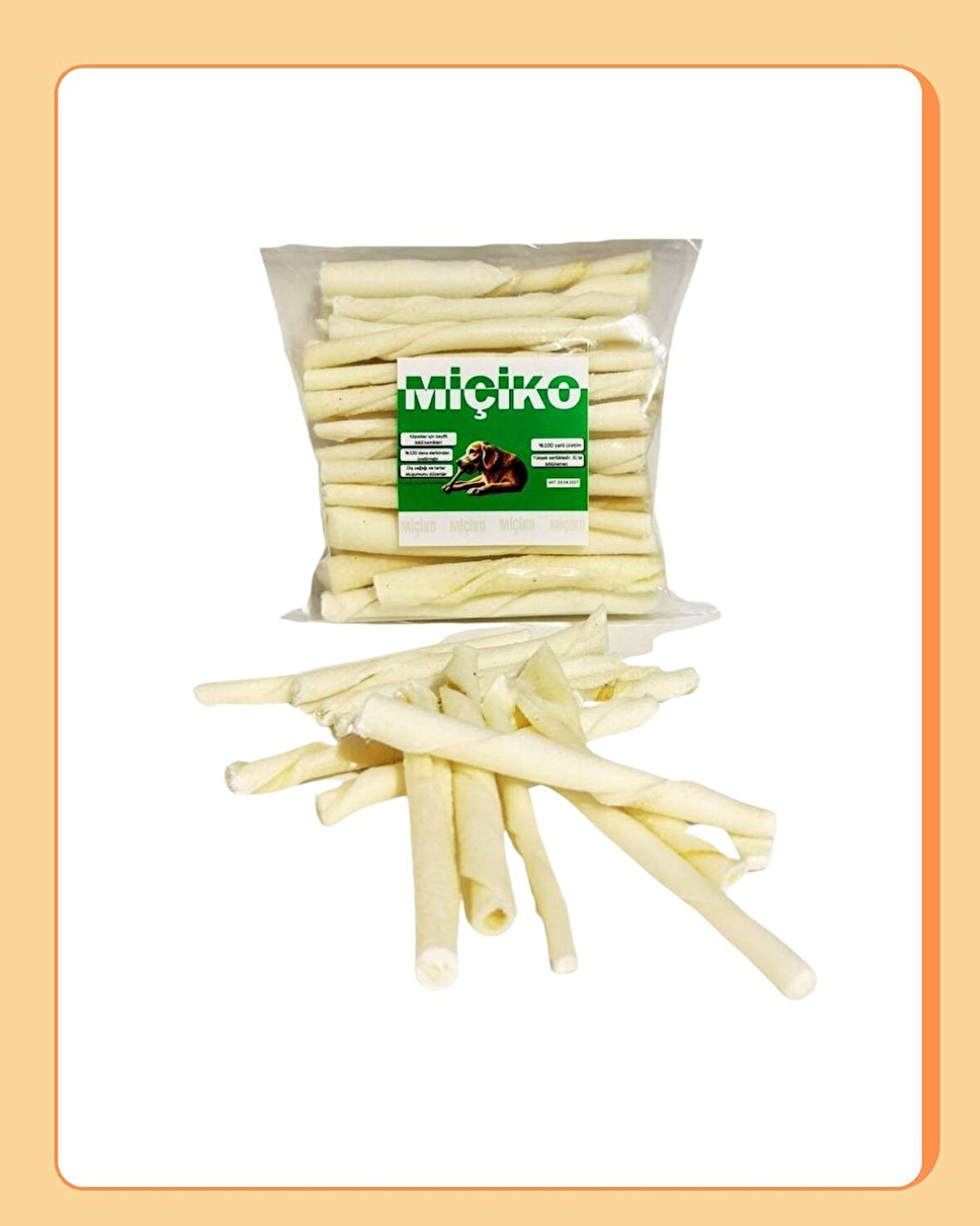 50Li Sütlü Burgu Ödül Çubuğu ve Çiğneme Kemiği