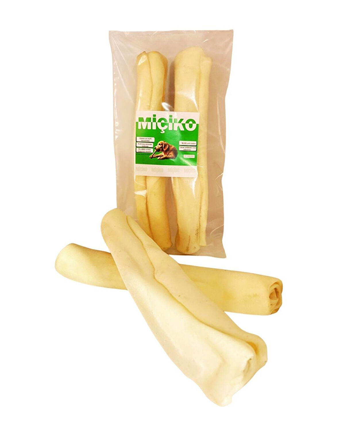 2Li Roll Kalın Dürüm Köpek Çiğneme Kemiği 24Cm