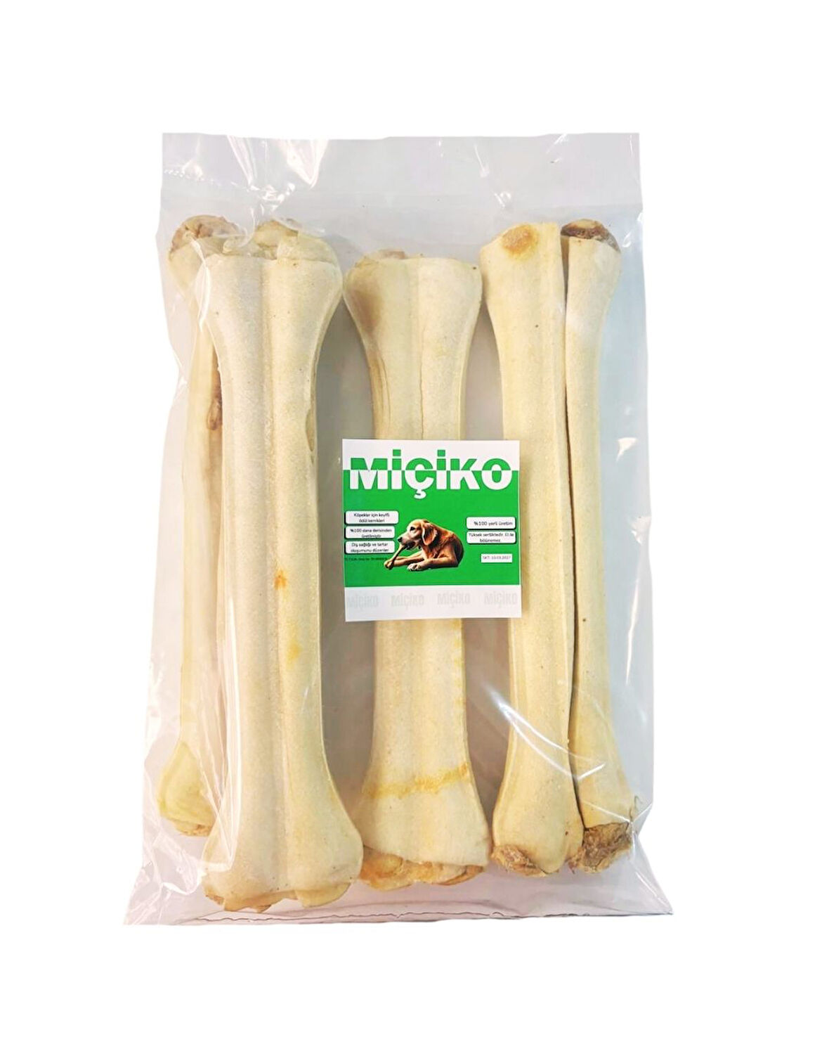 27Cm Beyaz Press Çiğneme Kemiği EKO 4Lü Paket