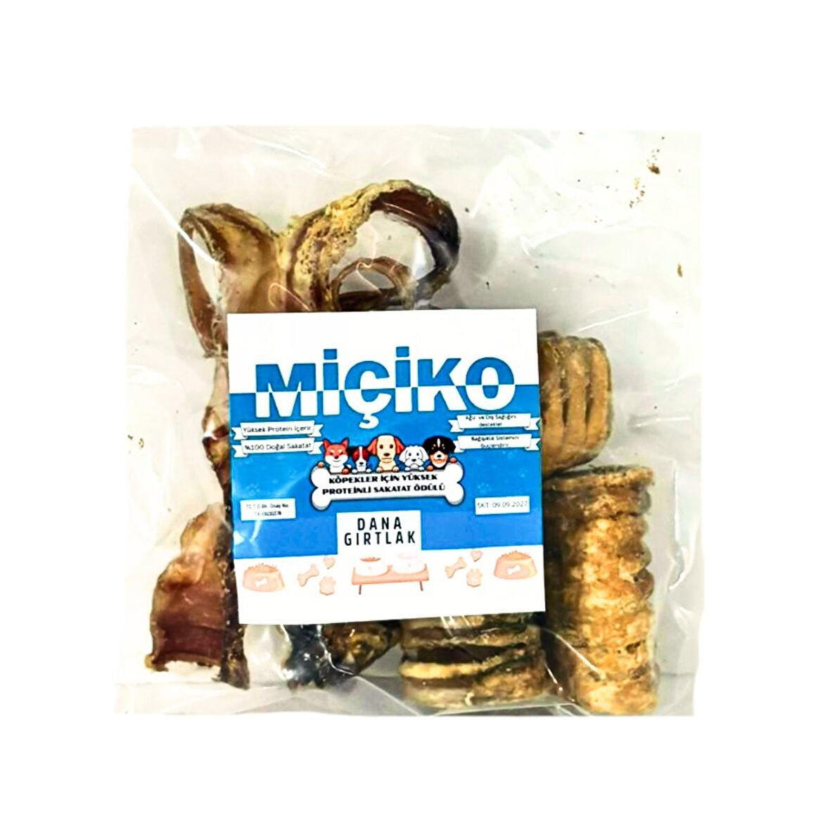 Yüksek Proteinli Dana Gırtlak Köpek Ödülü 100Gr