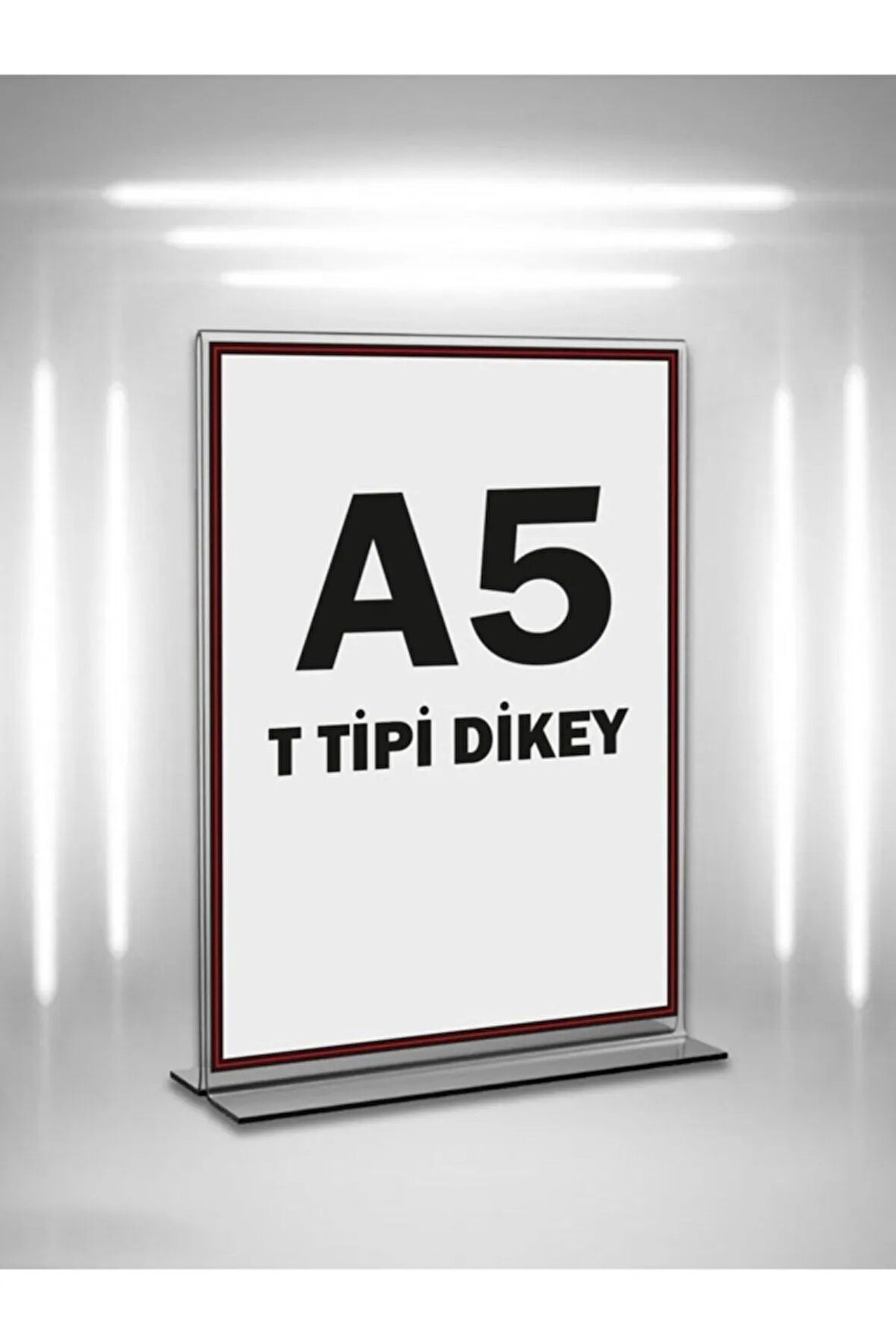 T Tipi A5 Pleksi Föylük Broşürlük-dikey A5 Föylük-5 Li Paket
