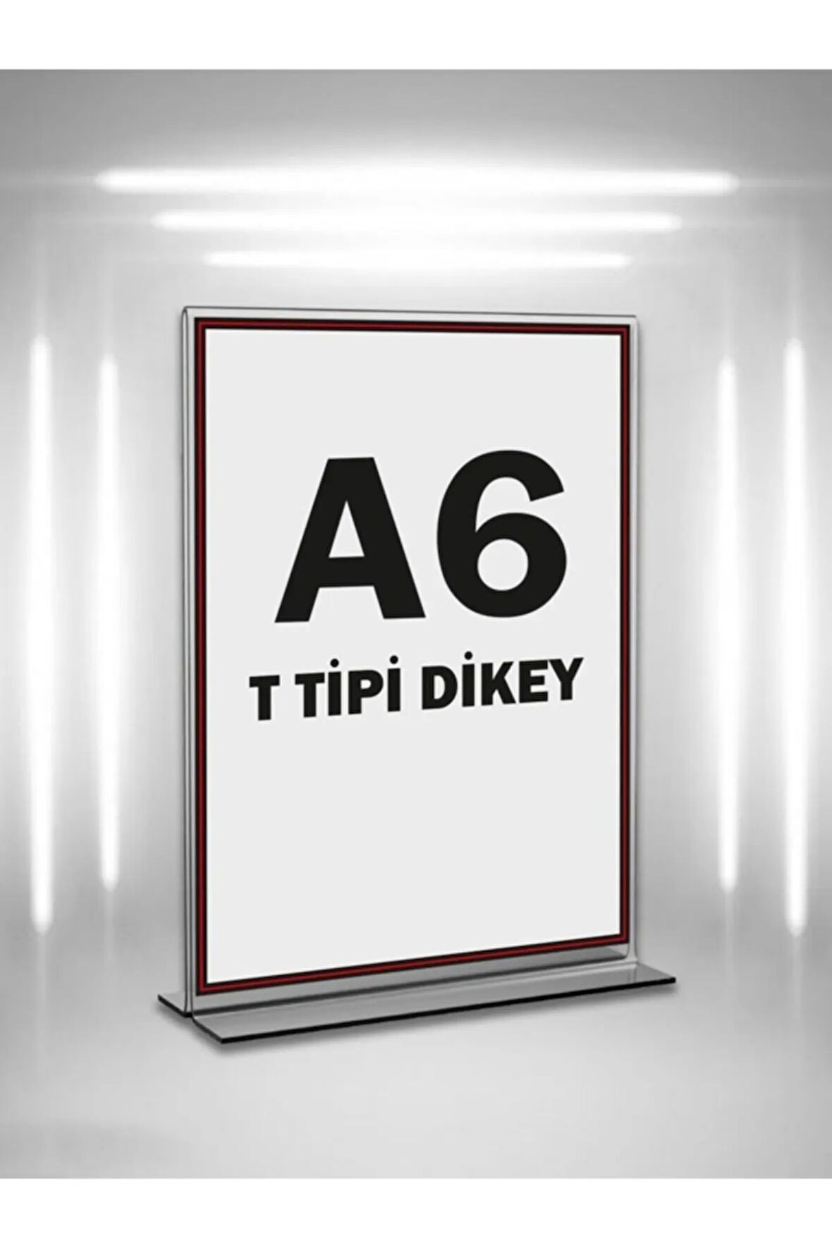 T Tipi A6 Pleksi Föylük Broşürlük-dikey A6 Föylük-10 Lu Paket