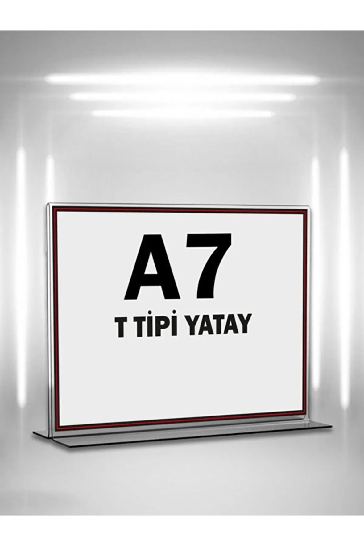 T Tipi A7 Pleksi Föylük Broşürlük-yatay A7 Föylük-20 Li Paket