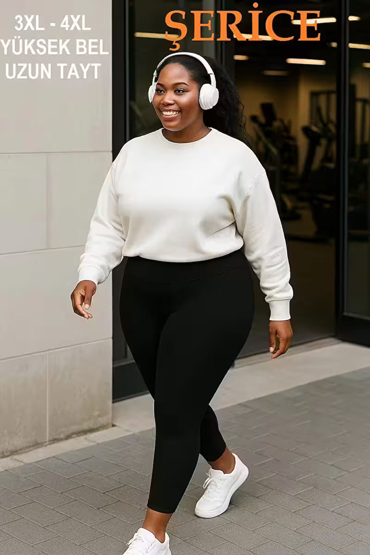 Kadın Büyük Beden MI Emay 7700 Likralı Uzun Battal Tayt