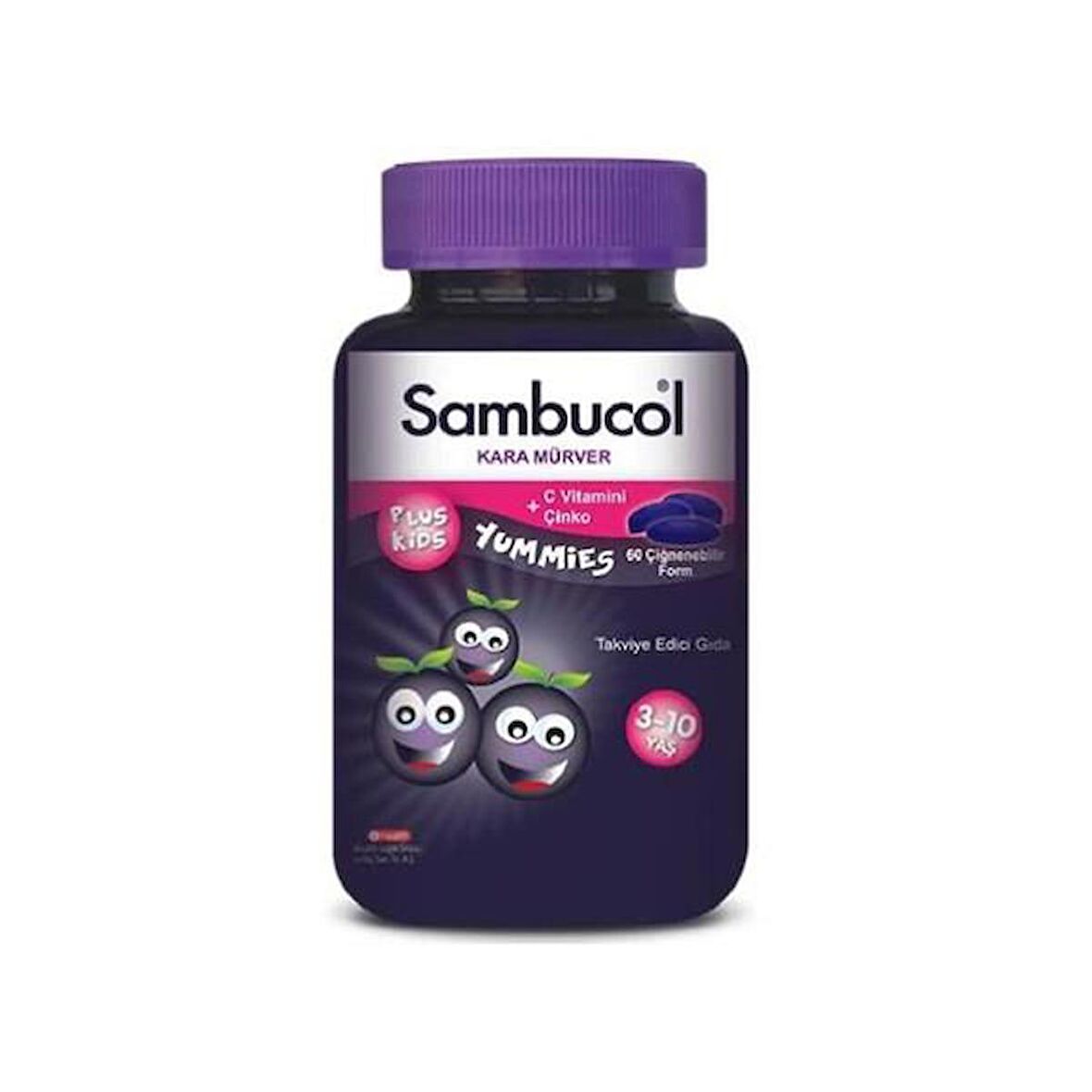 Sambucol Plus Kids Yummies 60 Çiğneme Tableti-SKT: 04/2025