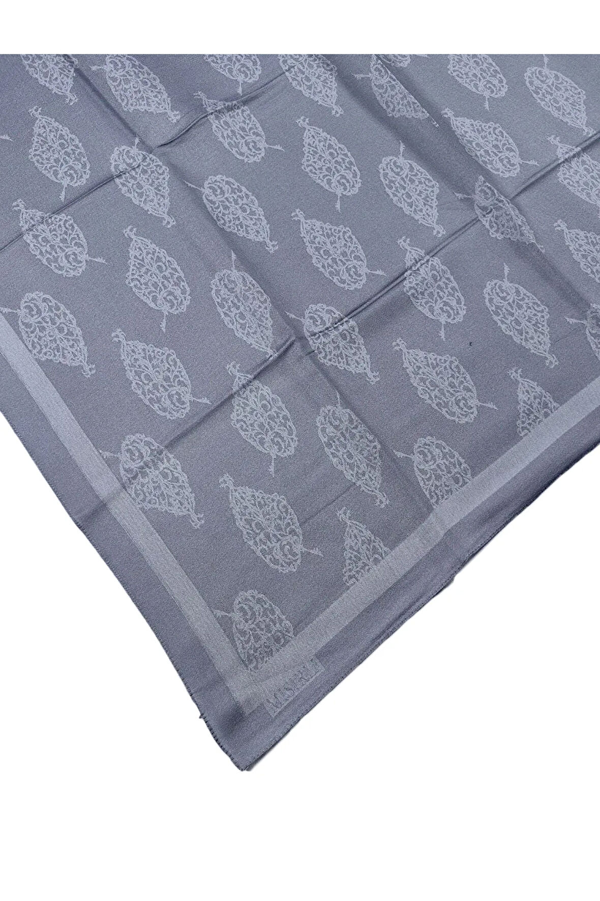 Bantlı Prenses Yaprak Desenli Eşarp