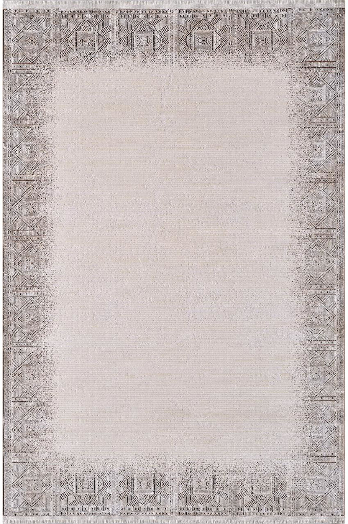 Artemis Halı Mina 09107A Bej Kahve Eskitme Desen Bambu Halı