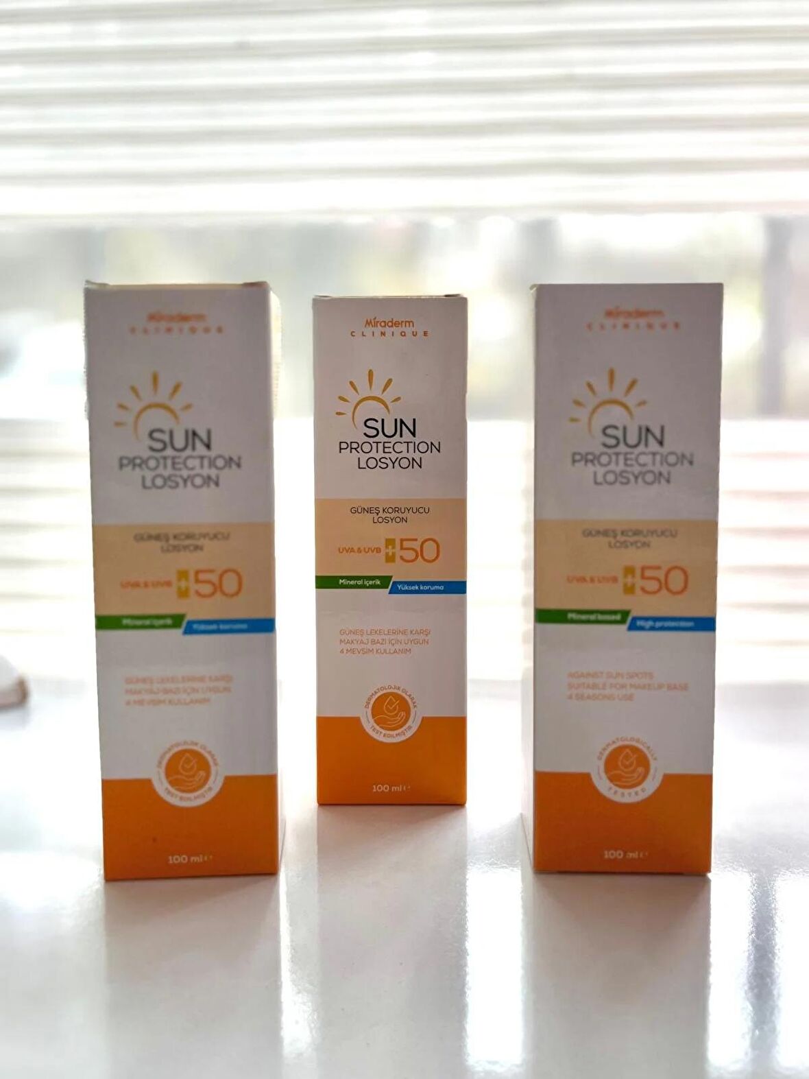 Sun Protectıon SPF 50+ Güneş Koruyucu 100ml 3'lü Set