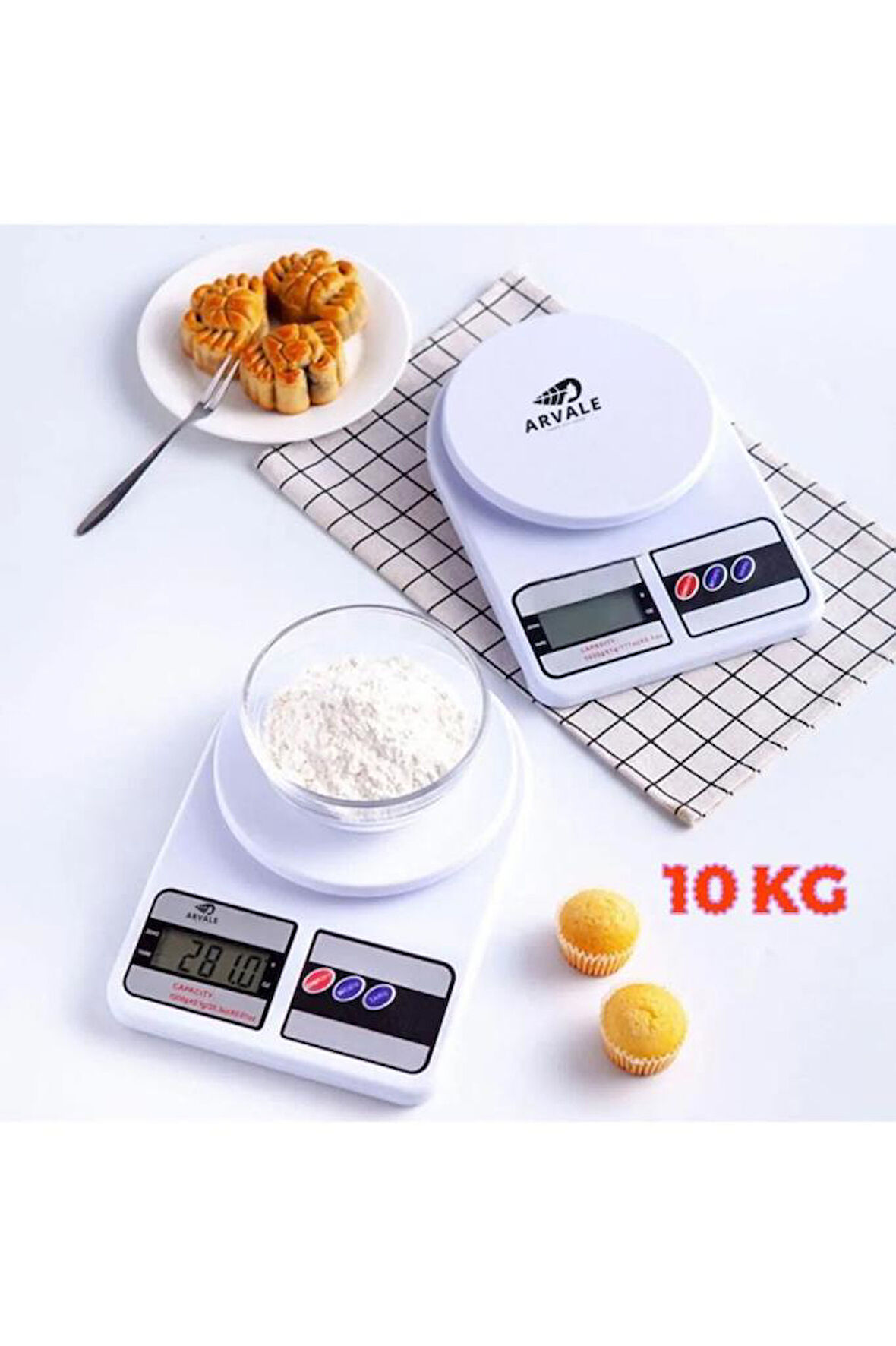 Dijital Hassas 10 Kg Mutfak Terazisi Tartısı Lcd Ekranlı
