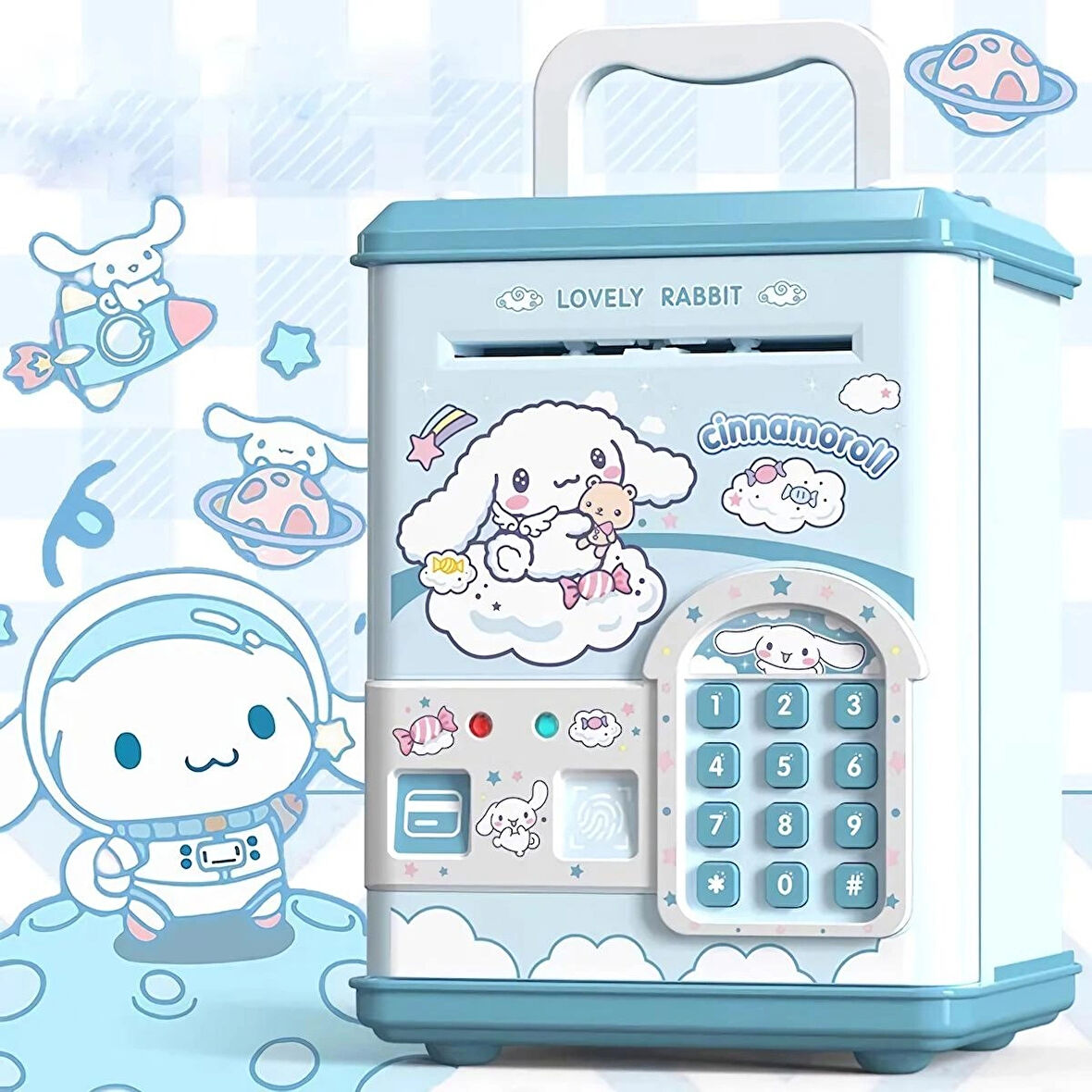 Sanrio Kawaii Kuromi Elektronik Şifreli Kumbara Atm Görünümlü Kumbara Cinnamoroll Atm Kumbara