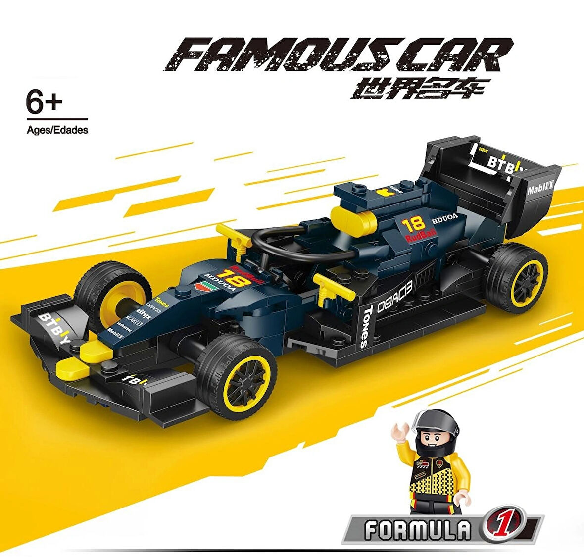 Lego Teknik Red Bull Racing F1® Yarış Arabası F1 Lego Araba Yapı Blok Oyuncak Araba - 237 Parça