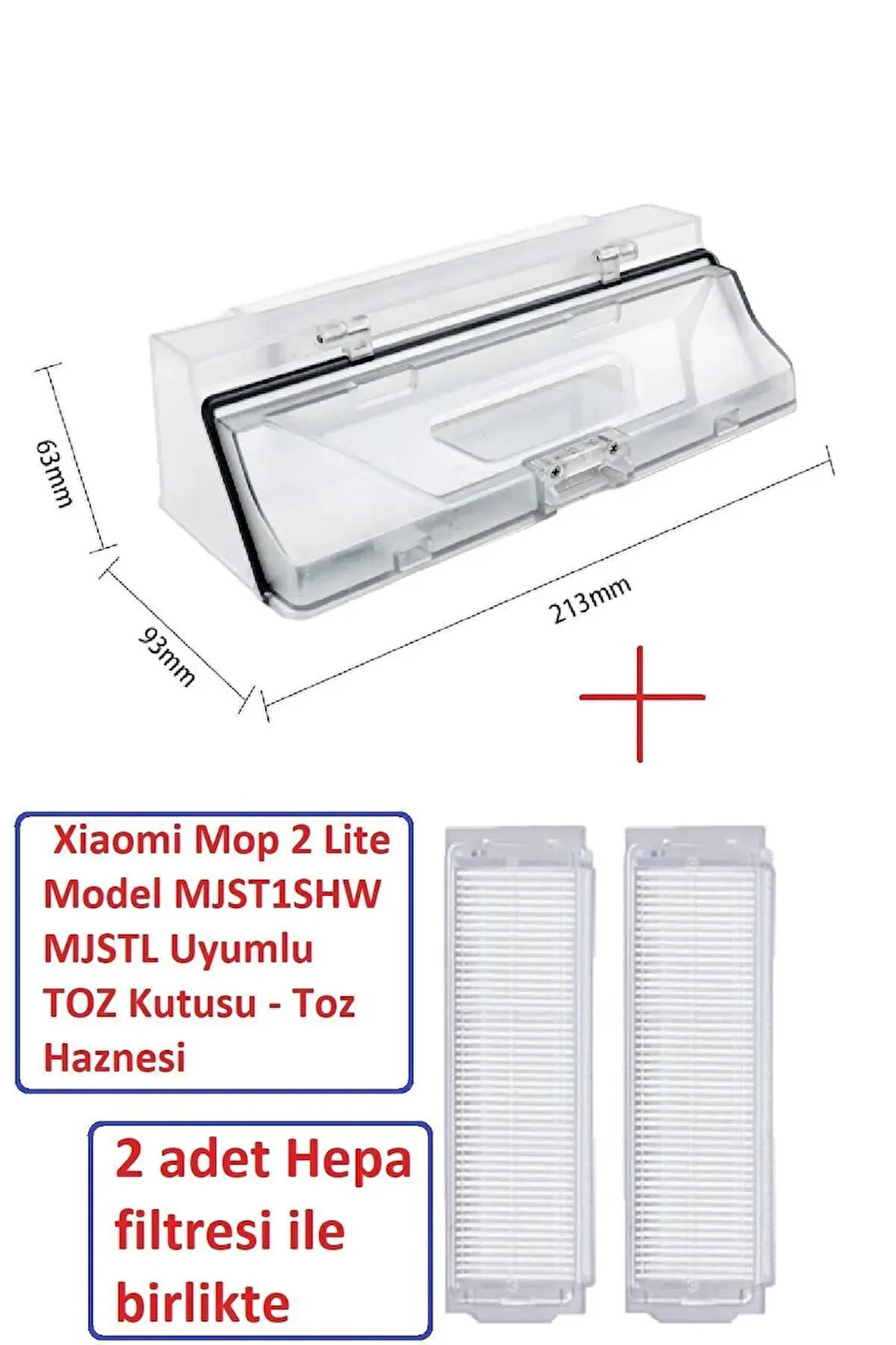 Xiaomi Uyumlu Mop 2 Lite Model MJST1SHW MJSTL TOZ Kutusu - Haznesi
