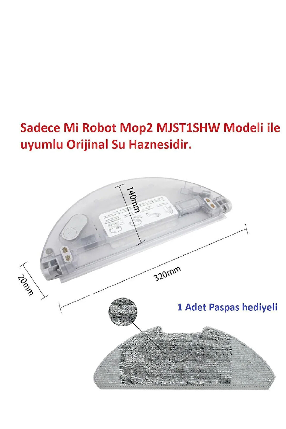 XIAOMI Mop 2 pro MJST1SHW (CDZ1SHW) Lite Uyumlu Su Haznesi deposu su tankı