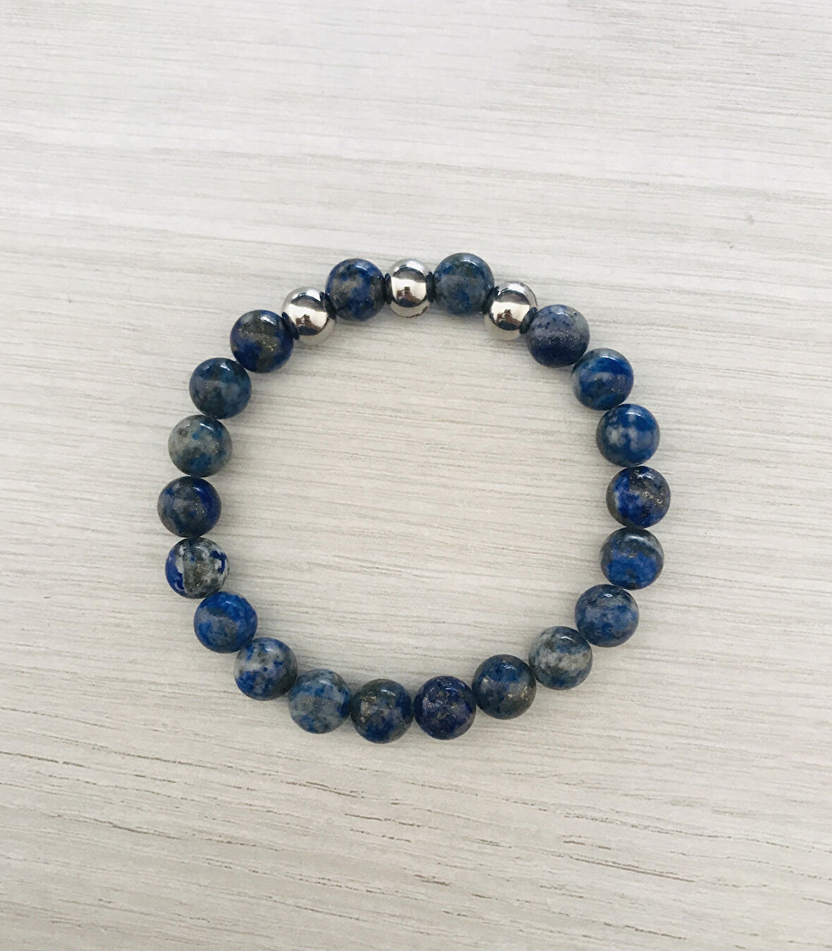 MK TASARIM Gerçek Lapis Lazuli Taşı Bileklik Mk.013.005