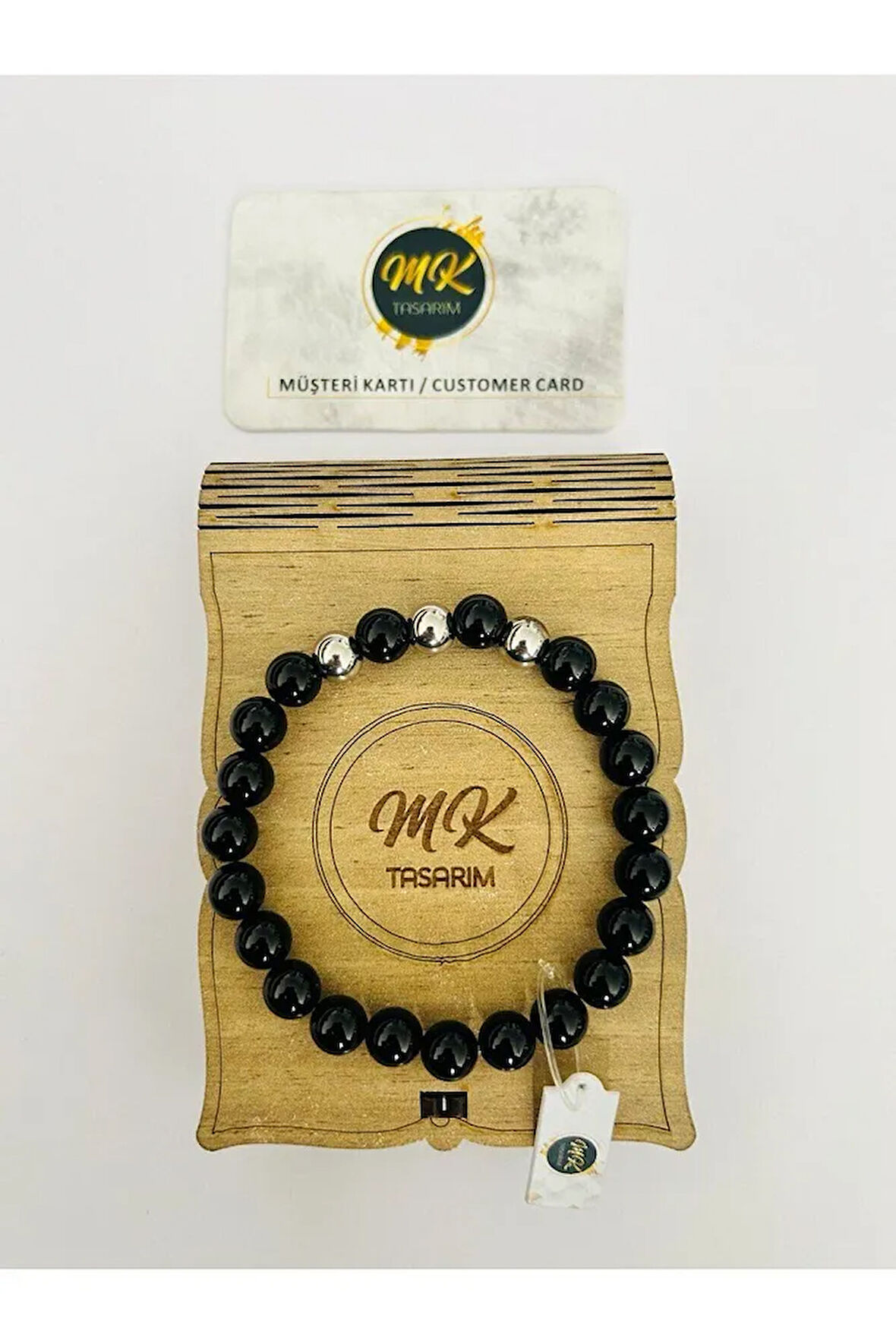 GERÇEK OBSİDYEN TAŞI BİLEKLİK MK.013.016