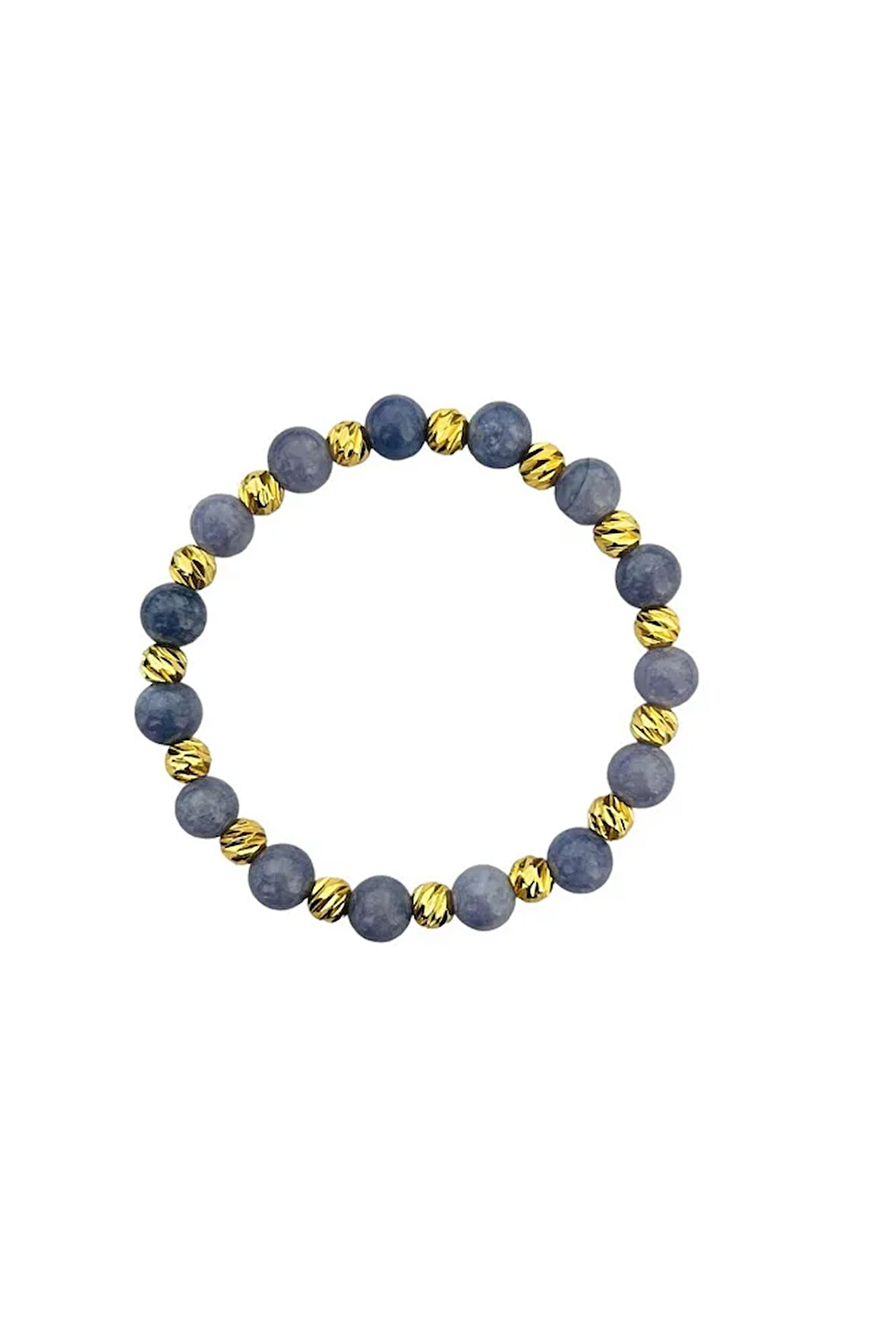 MK TASARIM GERÇEK MOR KUVARS TAŞI BİLEKLİK MK.031.007