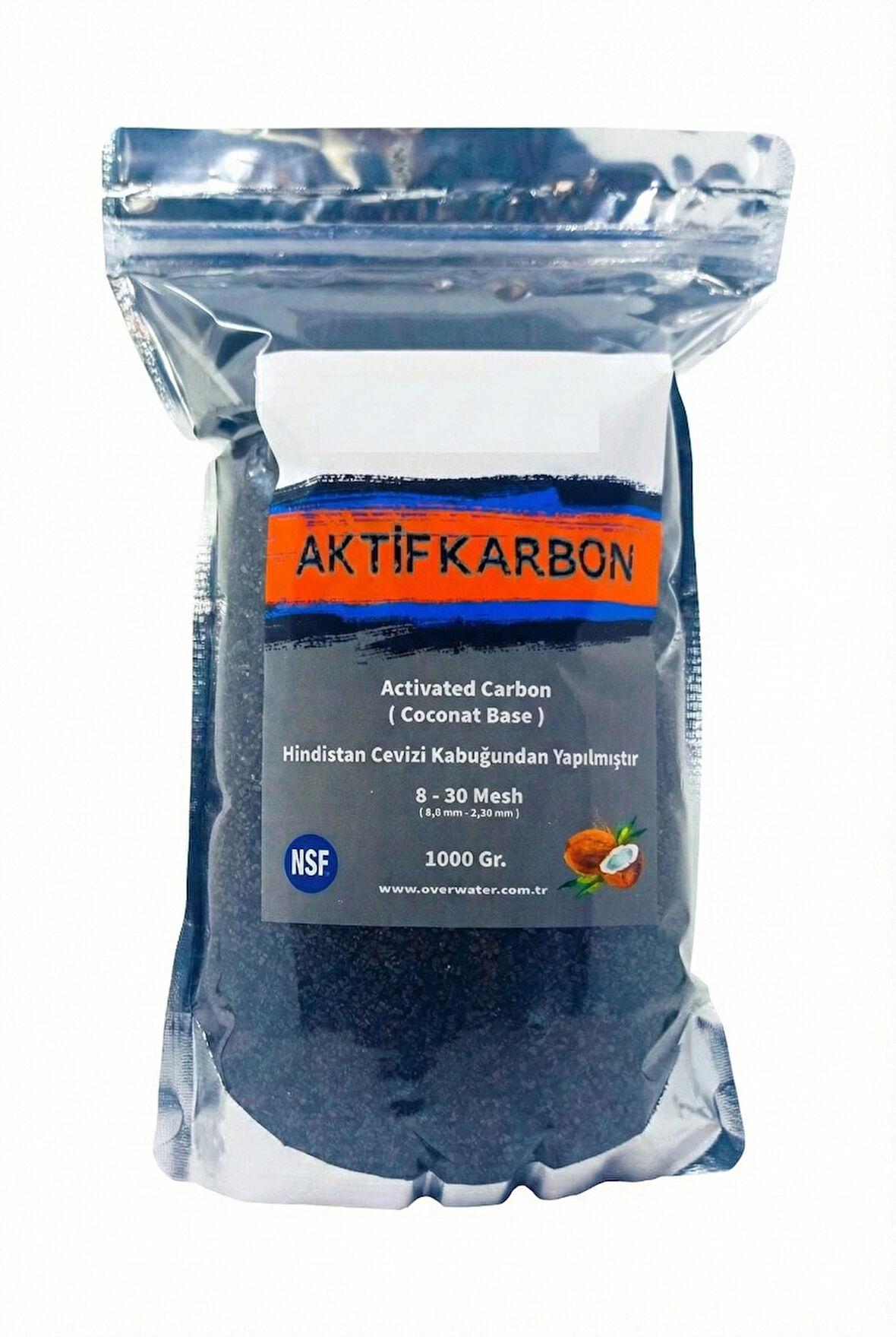 Aktif Karbon Coconut Bazlı (1 Kg) 1000 Gr Hindistan Cevizi Kabuğu