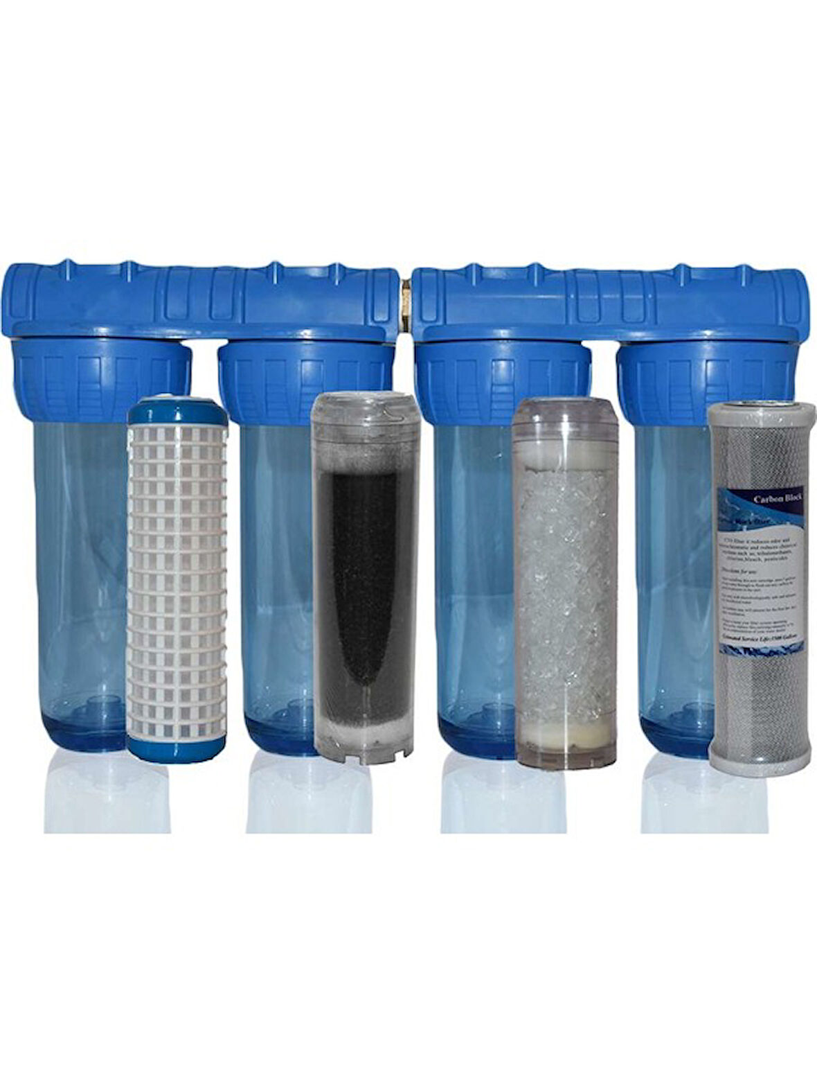 Daire Bina Sayaç Girişi 4 Aşama Su Arıtma Sistemi Yıkanabilir - Gac - Silifoz - Blok Karbon