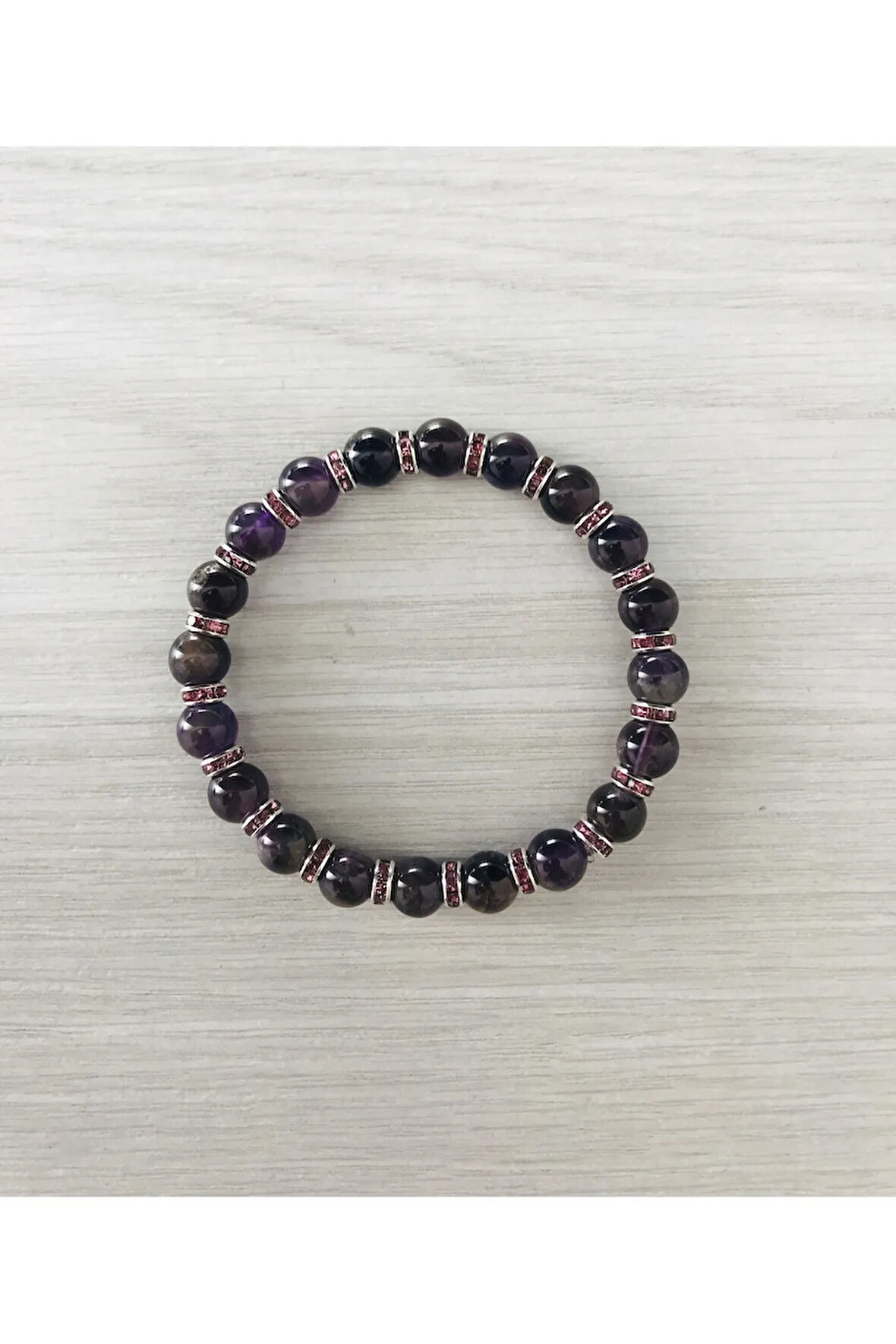 MK TASARIM Gerçek Ametist Taşı Bileklik MK100151