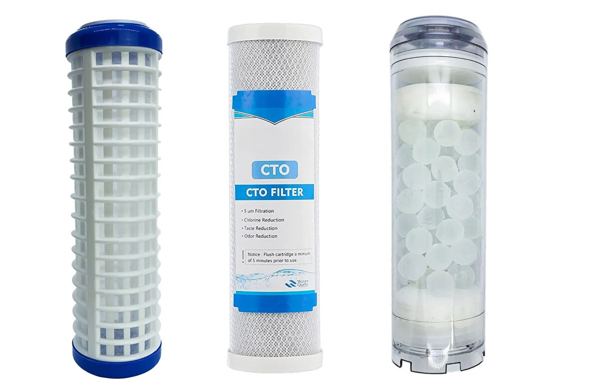 Apartman Daire Girişi Üçlü Filtre Seti (SİLİFOZLU) - (YIK-CTO-SLFZ)