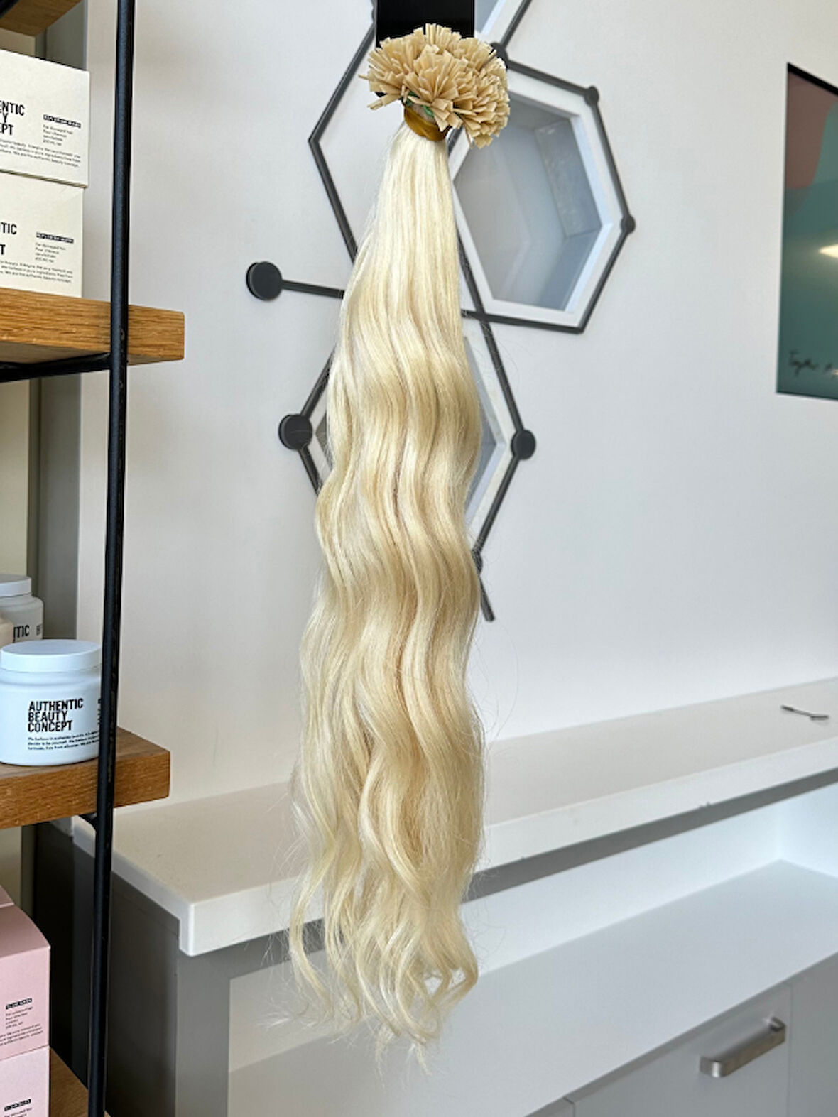 Mikro Kaynak Wavy 100% İnsan Saçı (0.6 Gr) Platin 50 Adet 70 Cm MK449