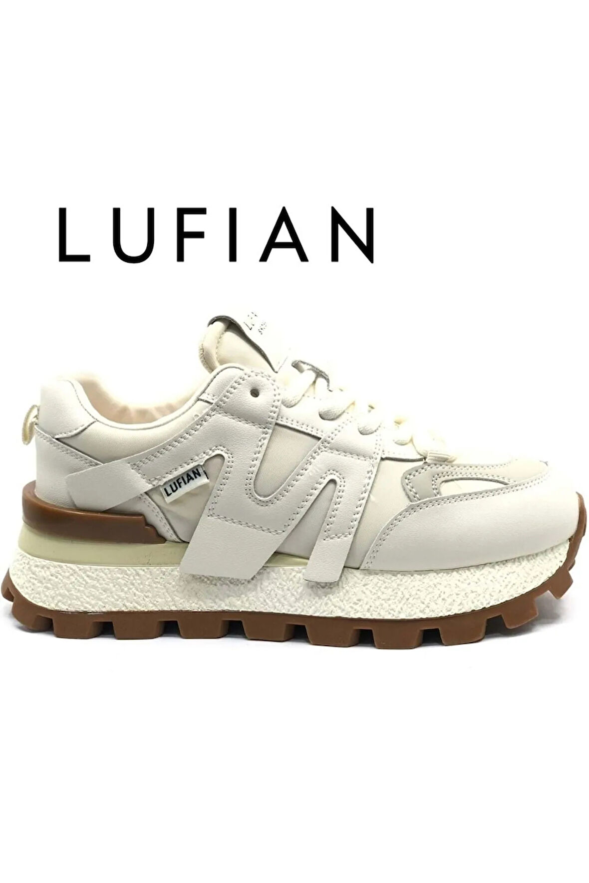 Lufian 121230019 Emily Sneaker Unisex Deri Spor Ayakkabı Beyaz