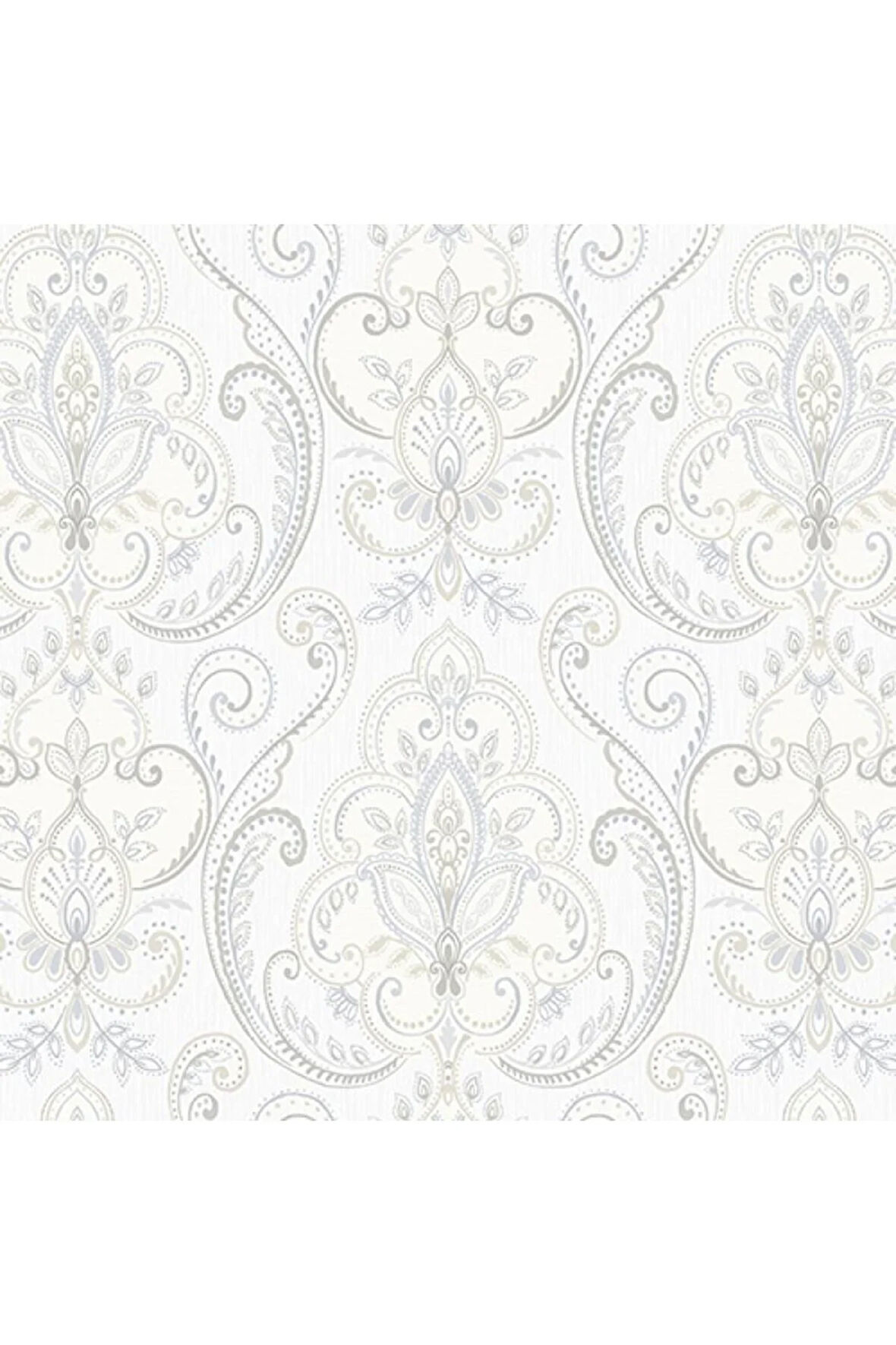Tropicano Renkli Damask Desen Duvar Kağıdı 9901-1: Beyaz | Ce, Iso 9001, Iso 10002, Iso 14001