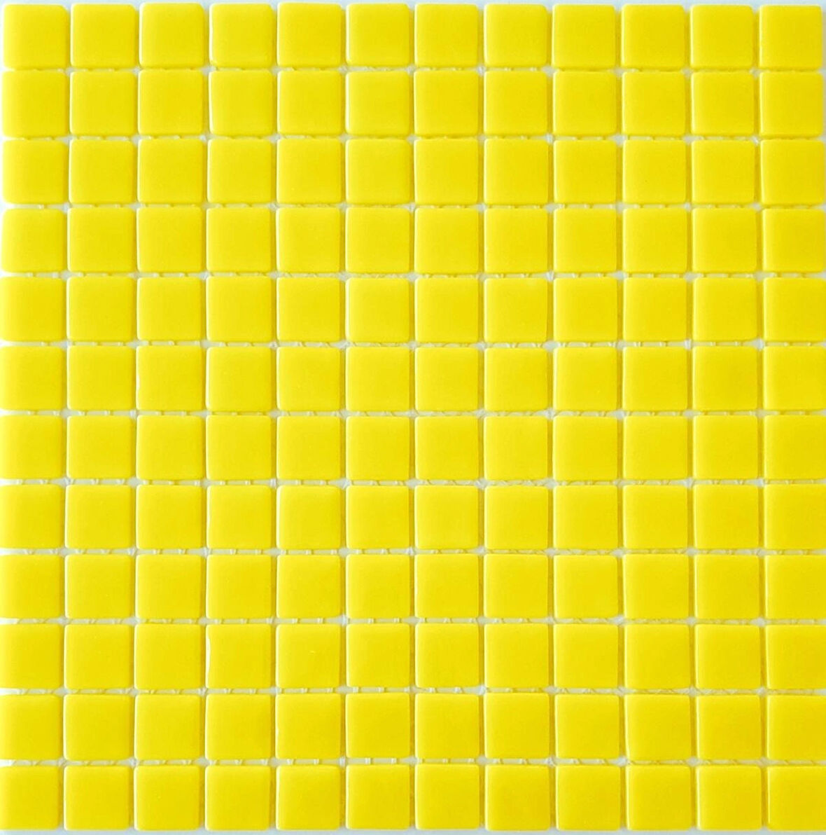 Mutfak tezgah arası, Havuz, Banyo, Sauna, Spa, iç , dış, zemin, duvar, kaplama ve dekorasyon uygulamalarında tüm yüzeyler için, 25x25mm. Canlı Sarı, 31.5x31.5cm. Fileli Cam Mozaik.