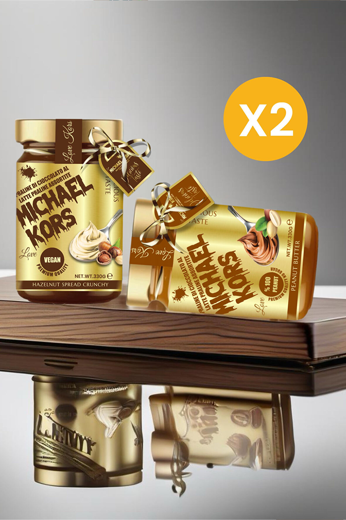 Love Michael Kors Praline Dı Cioccolato Al Latte Pralin Fıstık Ezmesi + Krokan Fındık Ezmesi 330gx2