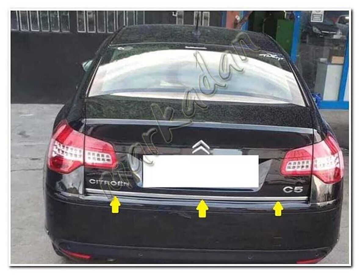 Markadan Citroen C5 Krom Bagaj Alt Çıta 2008 Sonrası Paslanmaz Çelik