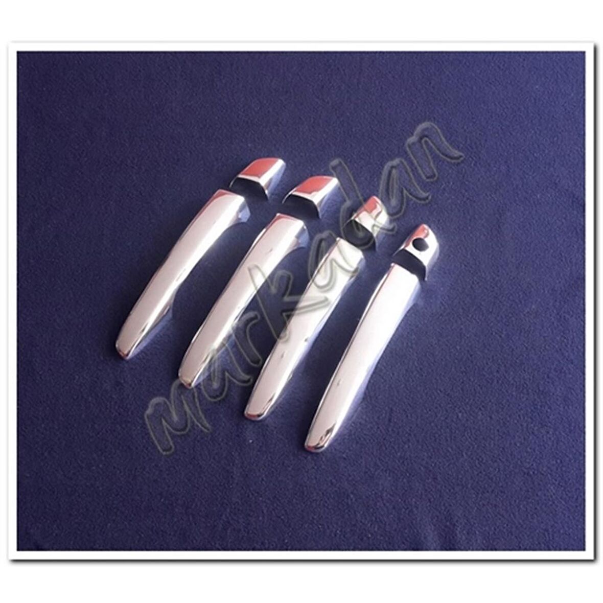 Markadan Peugeot 308 HB Sensörsüz Krom Kapı Kolu 2014 Sonrası 4 Kapı 8 Parça Paslanmaz Çelik