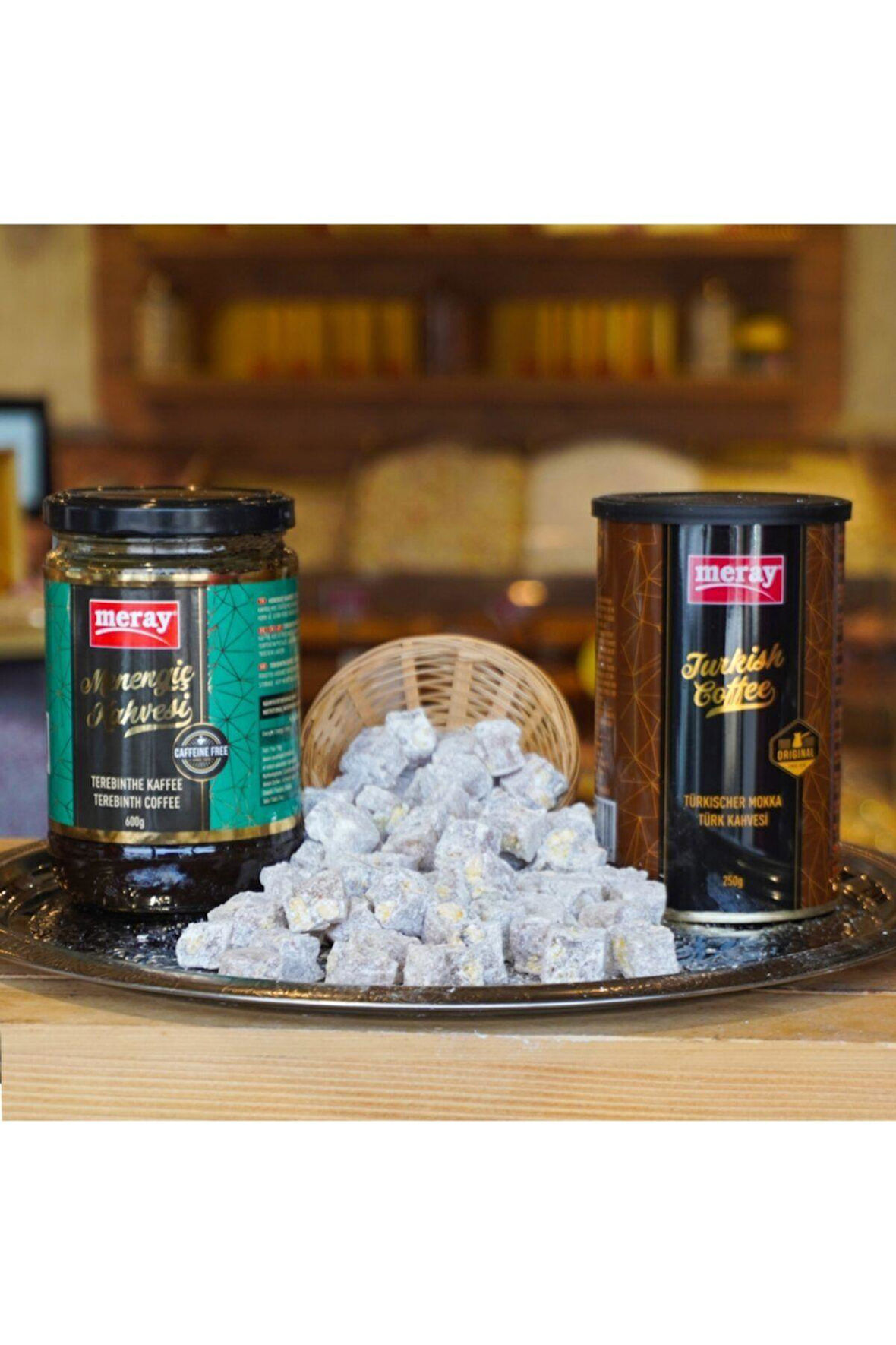 Menengiç Kahvesi 600 gr Türk Kahvesi 250 gr Kutu 100 gr Çifte Kavr. Lokum Hediye