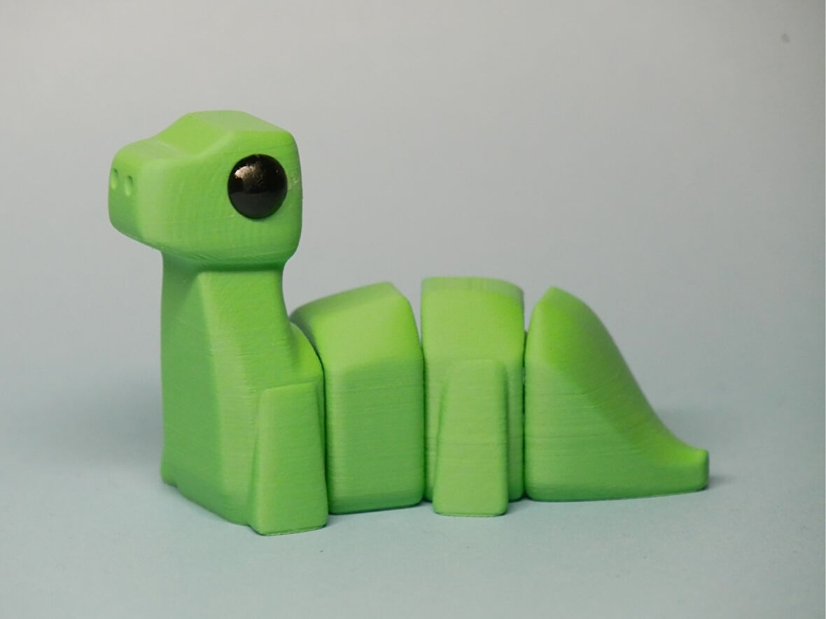 Eklemli Brontosaurus Anahtarlık 1 Adet - Çevre Dostu PLA