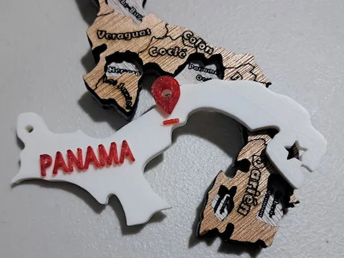 Panama Anahtarlık 1 Adet - Çevre Dostu PLA