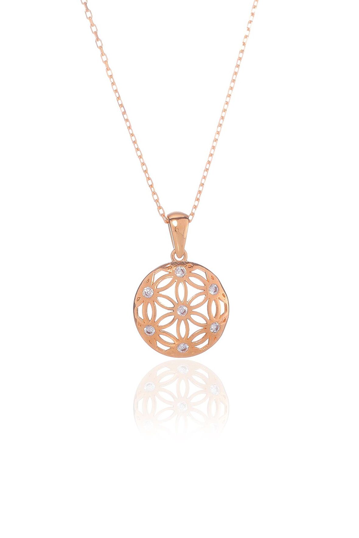 14 Ayar Yaşam Çiçeği Kolye