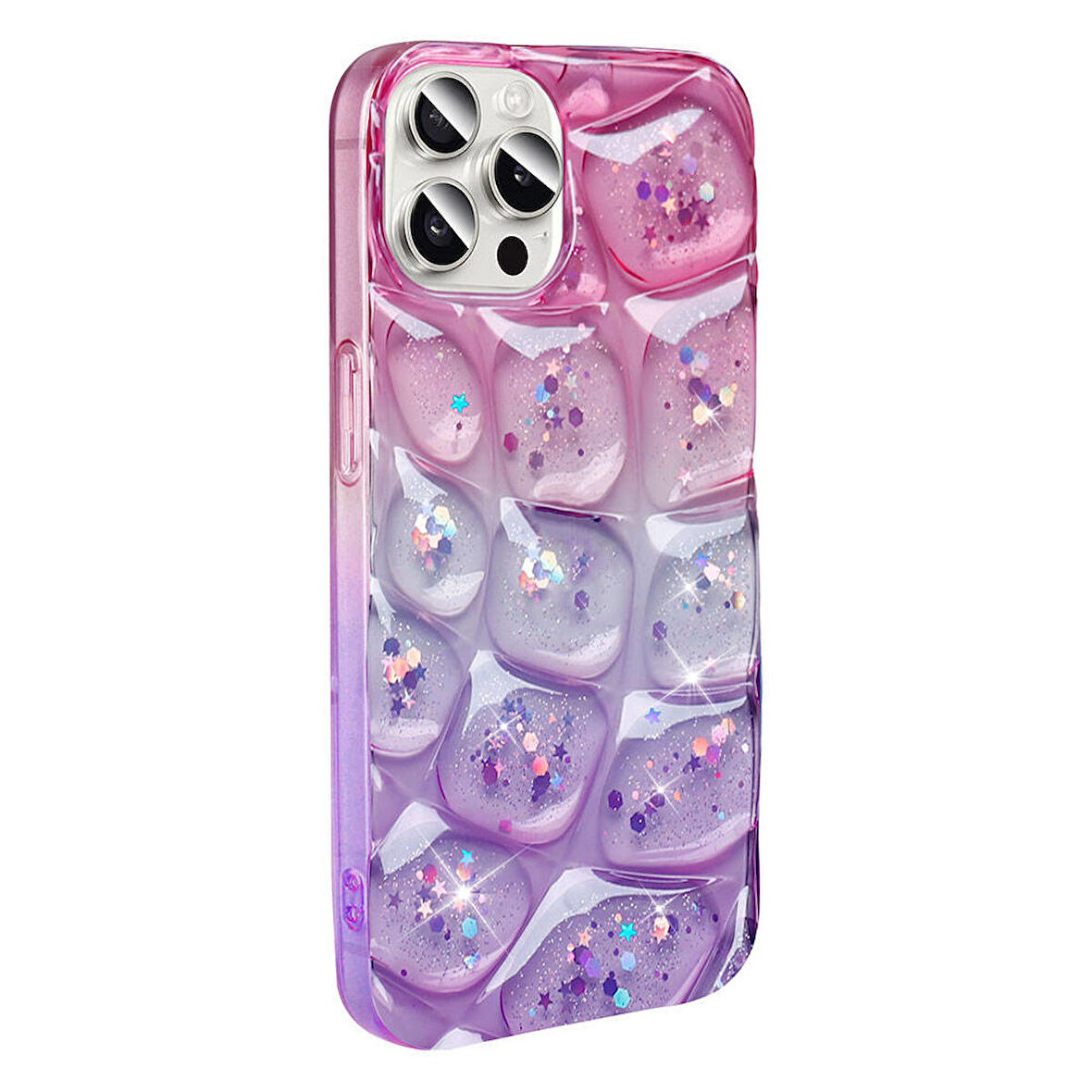 Mkorayavm Apple iPhone 15 Pro Max 3D Desenli Simli Kapak