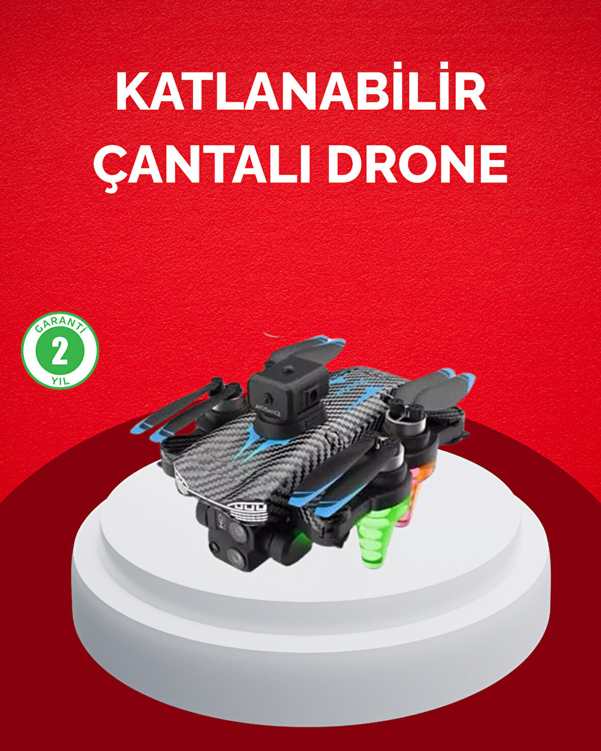 Katlanabilir Drone 1080P Kamera 0-100m Uçuş Mesafeli