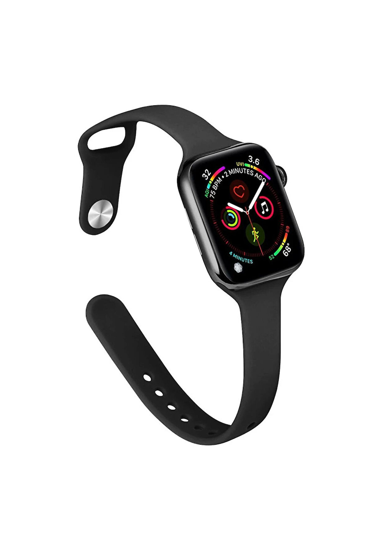 Apple Watch 38mm Klasik Kordon - Siyah-(5796)
