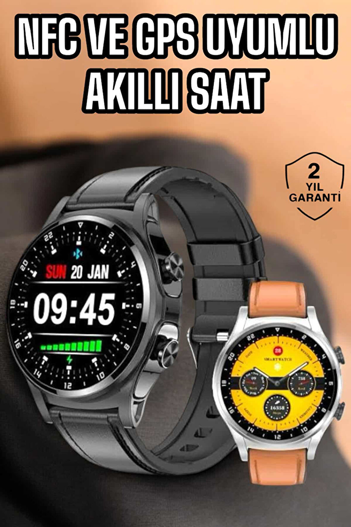 Akıllı Saat Nabız Ölçer Uyku Takibi Sesli Görüşme Bildirim Görme