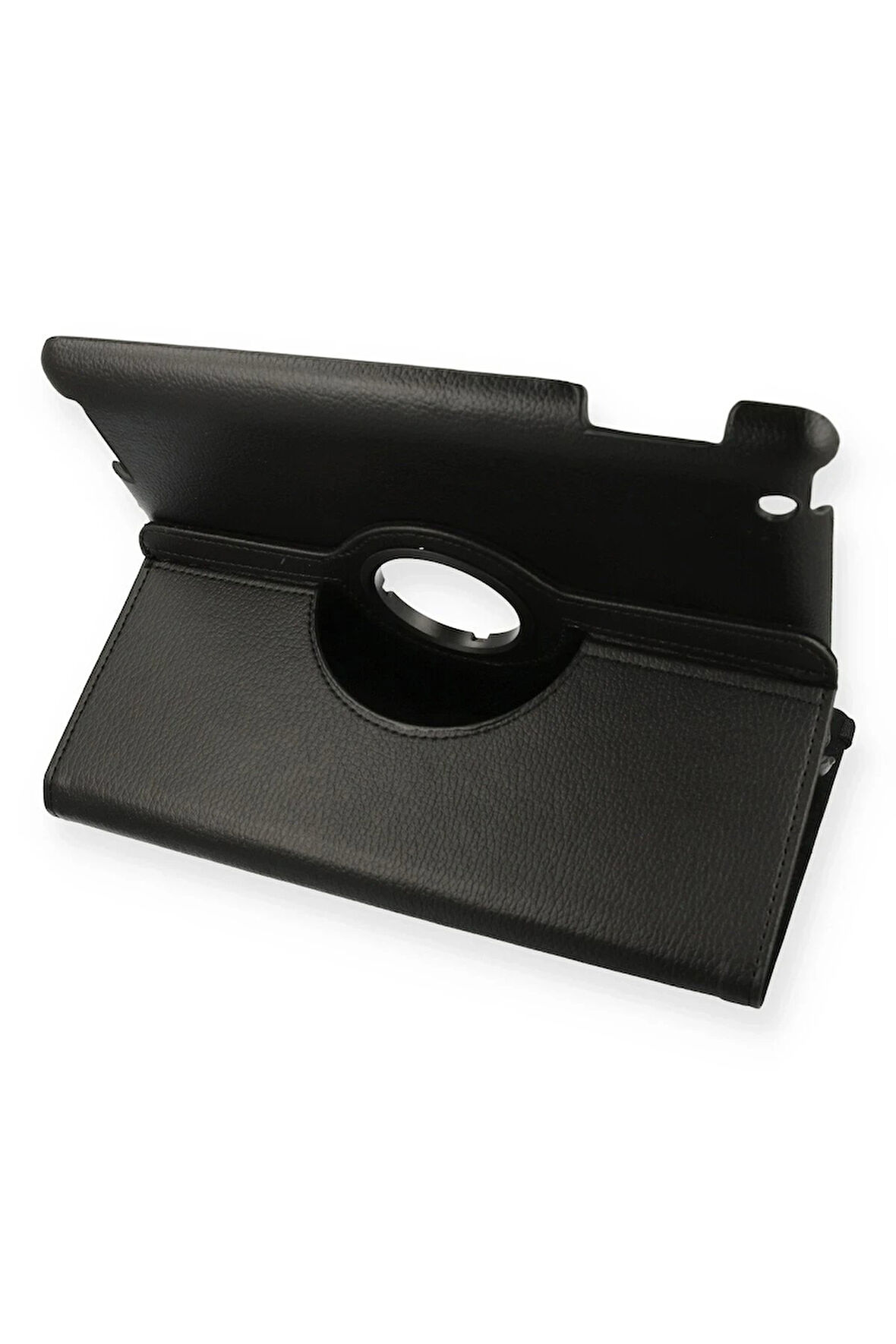 iPad 4 9.7 Kılıf 360 Tablet Deri Kılıf - Siyah-(5796)