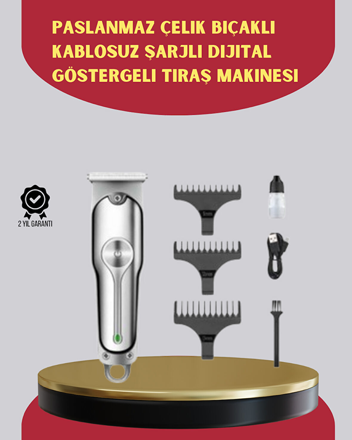 Yüksek Performanslı Erkek Saç Kesme Makinesi – Uzun Pil Ömrü ve Hassas Kesim